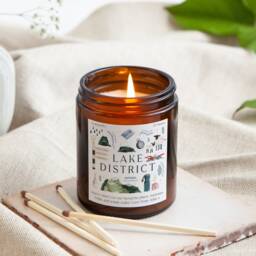 Lake District Scented Candle Gift Natural Soy Wax, Apothecary Jar - thumbnail 1