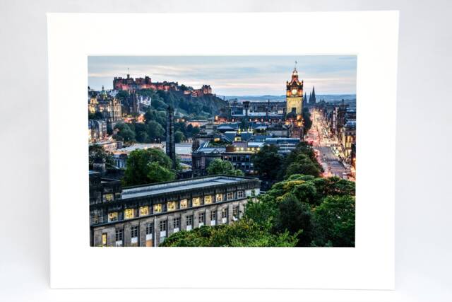 Edinburgh Castle Print, Mounted, Skyline, Photography, Photography - image 1