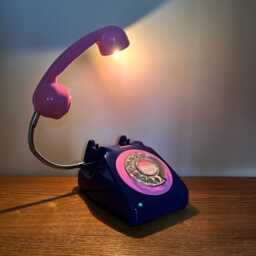 Dark Blue & Pink Desk Lamp - thumbnail 2