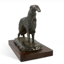 Borzoi Standing, Dog Wooden Base Statue, Limited Edition, Artdog - thumbnail 3