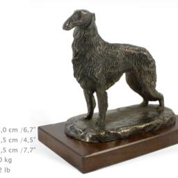 Borzoi Standing, Dog Wooden Base Statue, Limited Edition, Artdog - thumbnail 4