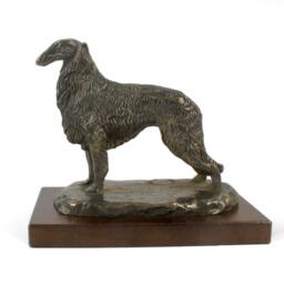 Borzoi Standing, Dog Wooden Base Statue, Limited Edition, Artdog - thumbnail 2