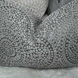 "Art Mosaic Cushion Cover, Silver Grey Scatter Pillow 12""x20" - thumbnail 4