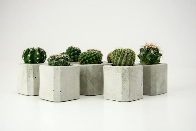 Set Of 3 Concrete Vases - image 1