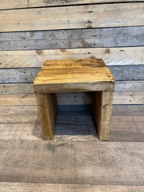 Rustic Reclaimed Small Table, Side Unit - image 1