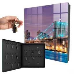 City Bridge Key Cabinet For Home, Purple Box Photographic Cities, Architecture Lovers
