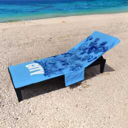 Manchester Blues - Player Montage Blue Football Sunbed Towel With Pockets - thumbnail 1