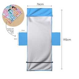 Manchester Blues - Player Montage Blue Football Sunbed Towel With Pockets - thumbnail 3