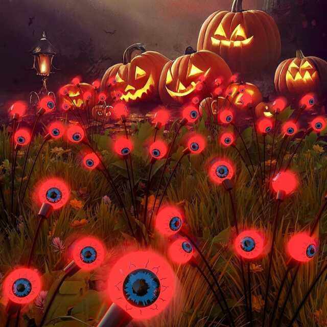 Solar Eyeball Halloween Lights, Outdoor Led Yard Stakes - image 1