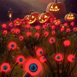Solar Eyeball Halloween Lights, Outdoor Led Yard Stakes