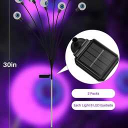 Solar Eyeball Halloween Lights, Outdoor Led Yard Stakes - thumbnail 2