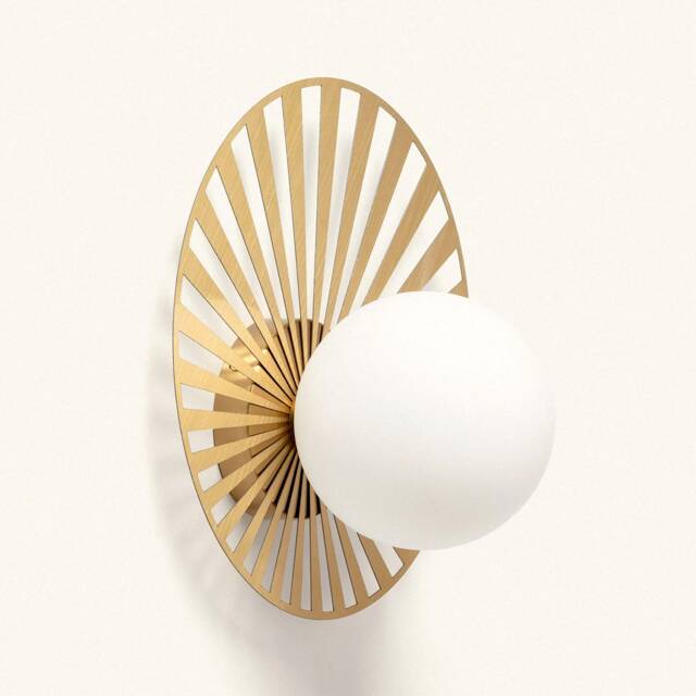 Sunny - Mid Century Glass Globe Wall Sconce Round Lamp & Elegant Lighting Fixture - image 1