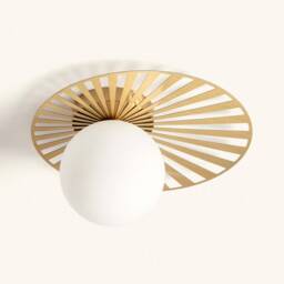 Sunny - Mid Century Glass Globe Wall Sconce Round Lamp & Elegant Lighting Fixture - thumbnail 3