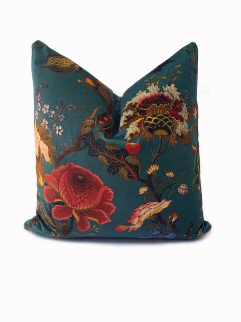 High End Luxury Designer Velvet Floral - image 1