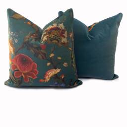 High End Luxury Designer Velvet Floral - thumbnail 3