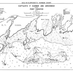 Antique Map Print Captain's Harbor, Greenwich & Port Chester - thumbnail 2