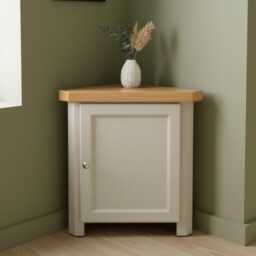 Painted Corner Cabinet Small Unit, Assembled - thumbnail 1