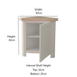 Painted Corner Cabinet Small Unit, Assembled - thumbnail 2