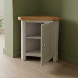 Painted Corner Cabinet Small Unit, Assembled - thumbnail 3