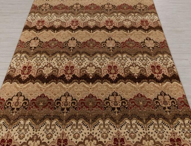 6x9 Rug Handmade Wool Ikat Design #2075 - 180x275 cms - image 1