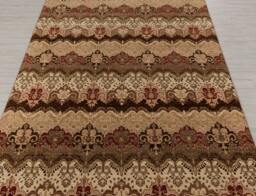 6x9 Rug Handmade Wool Ikat Design #2075 - 180x275 cms - thumbnail 1