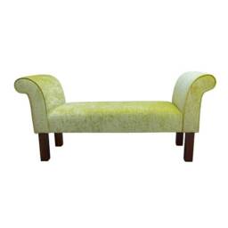Handmade Lime Velvet Window Bench - Mini Chaise Lounge, British Made - thumbnail 2