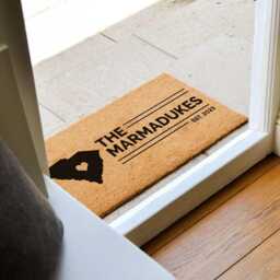 Custom Usa Home State Doormat - South Carolina Mat Map Couple Gifts New Gift Ideas Personalized - thumbnail 2
