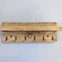 Cottage Key Holder With Six Hooks For Hallway/Entranceway Kitchen - Antique Pine - 0101 - thumbnail 4
