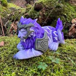 Purple Ghost Of The Pridemother Feral Druid 17cm 3D Printed Figure - thumbnail 4
