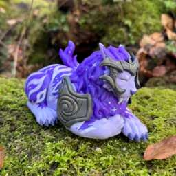 Purple Ghost Of The Pridemother Feral Druid 17cm 3D Printed Figure - thumbnail 3