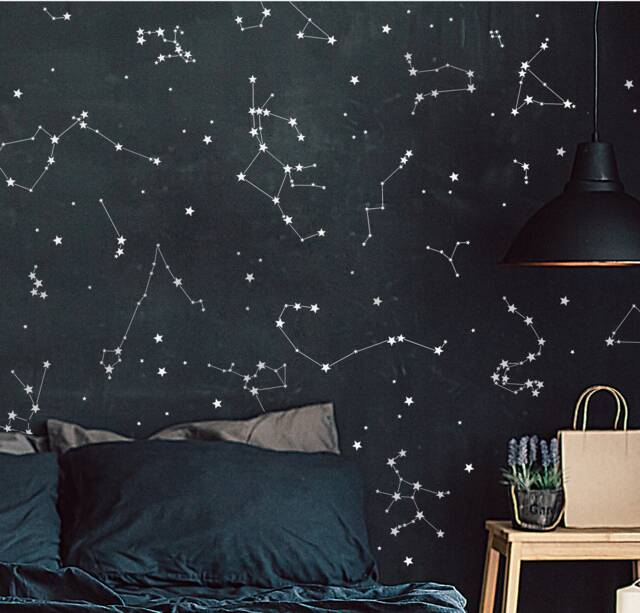 Constellation Stickers, Decals, Astronomy Wall Art, Star Map, Night Sky Constellations, Zodiac Virgo - image 1