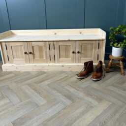 Hallway Backless Bench Seat, 4 Door 5Ft Entry Hall Shoe Storage, Window Or Dining Seat - thumbnail 2