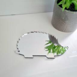 Hedgehog Acrylic Mirror Wall Art Personalized Engraved Decor - thumbnail 2