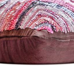 Decorative Oblong/Lumbar Rectangle Throw Pillow Covers Accent Couch Sofa 12x16 Silk Bead Embroidered Pink Purple - Wonder Lust - thumbnail 2