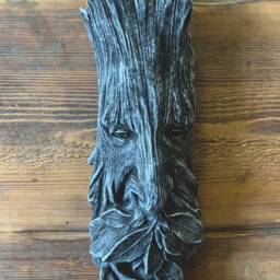 stone Garden Green Man Leaf Face/Branches Wall Tree Plaque Hanging Ornament - thumbnail 4