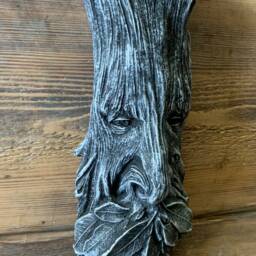 stone Garden Green Man Leaf Face/Branches Wall Tree Plaque Hanging Ornament - thumbnail 3