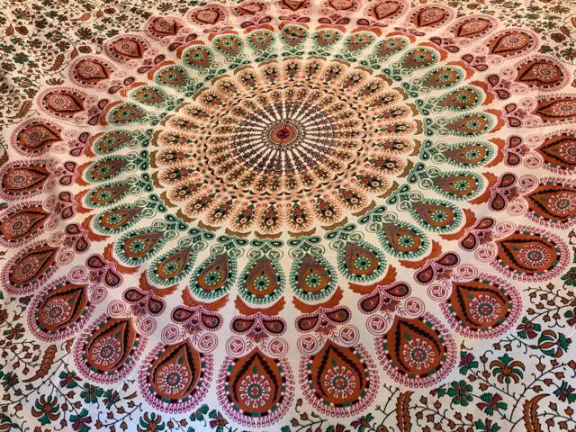 Mandala Tapestry, Hippie Wall Hanging, Bed Spread, Beach Blanket, Tapestry - image 1