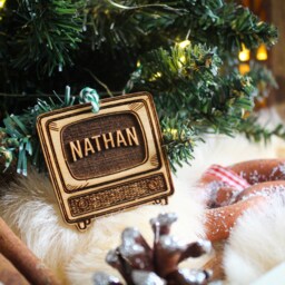Personalised Tv Fan Christmas Ornament Shows Series Lover Addict Custom Bauble Engraved Rustic Wooden Tree Decoration - thumbnail 3