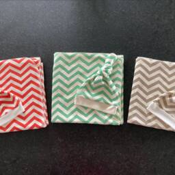 Organic Baby Blanket & Newborn Hat Sets. Gender Neutral Take Home Chevron Swaddle. Shower Gift. Photo Prop - thumbnail 2