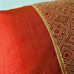 Decorative Pillow Cover With Zipper, Brick Red Cushion Rectangular, Rust Case, Terracotta 12x24 Lumbar Case - thumbnail 4