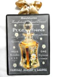 Vintage Paris Perfume Sign Chalkboard Style Wood Wall Art - thumbnail 1