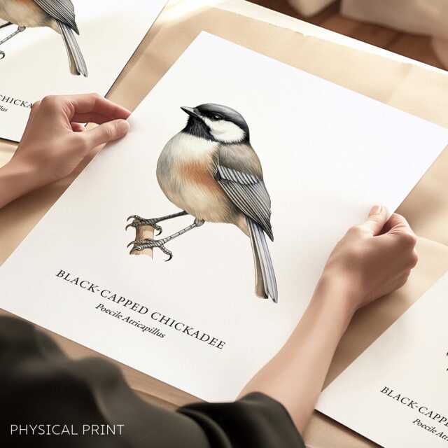 Black-Capped Chickadee Bird Art Print, Home Decor, Lover Gifts - image 1