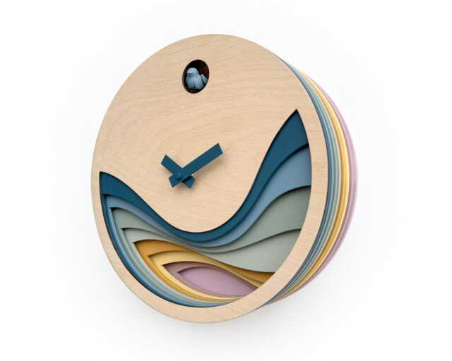 Artistic Cuckoo Clock, Handmade Wooden Wall Decor, Contemporary Home Accent - image 1