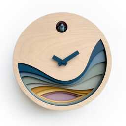 Artistic Cuckoo Clock, Handmade Wooden Wall Decor, Contemporary Home Accent - thumbnail 2