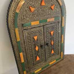 Small Handcrafted Cow Bone Mirror - Unique Traditional Moroccan Piece - thumbnail 4