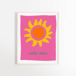 Sole Mio Art Print Italian Abstract Sun, Pop Colors - thumbnail 1