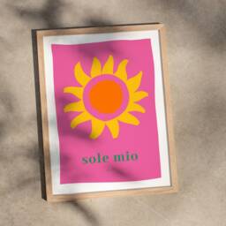 Sole Mio Art Print Italian Abstract Sun, Pop Colors - thumbnail 3