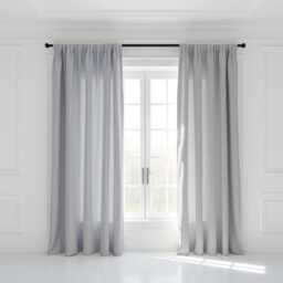 stonewashed Linen Curtains - Boho Curtain Panels From Soft Organic Fabric Sheer For High & Big Windows Or Doors - thumbnail 1