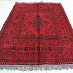3x5 Ft Afghan Bukhara Outdoor Rug, Red Khal Mohammedi Handmade Turkmen Oriental Geometric Living Room D??cor Office Area Rug - thumbnail 2