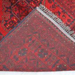 3x5 Ft Afghan Bukhara Outdoor Rug, Red Khal Mohammedi Handmade Turkmen Oriental Geometric Living Room D??cor Office Area Rug - thumbnail 4